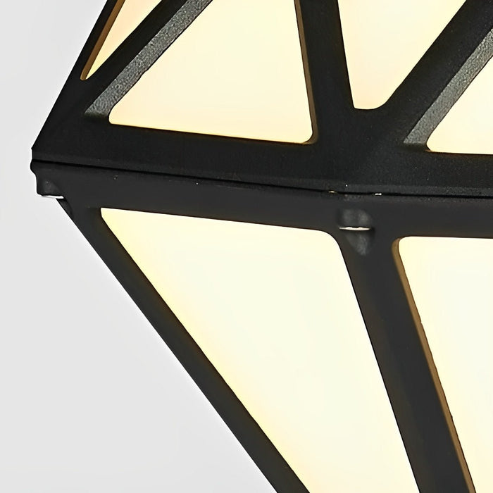 Diamond Shaped LED Post Cap Lights - Outdoor Fence Post Lighting, Waterproof Decorative Lamp