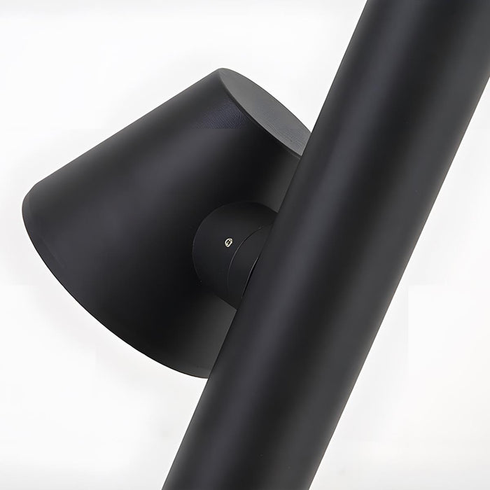 Waterproof Flash Black Column Outdoor Street Pole Light - Landscape Lamp Post, Garden Pathway Driveway Yard