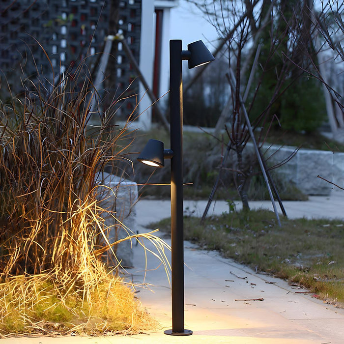 Waterproof Flash Black Column Outdoor Street Pole Light - Landscape Lamp Post, Garden Pathway Driveway Yard