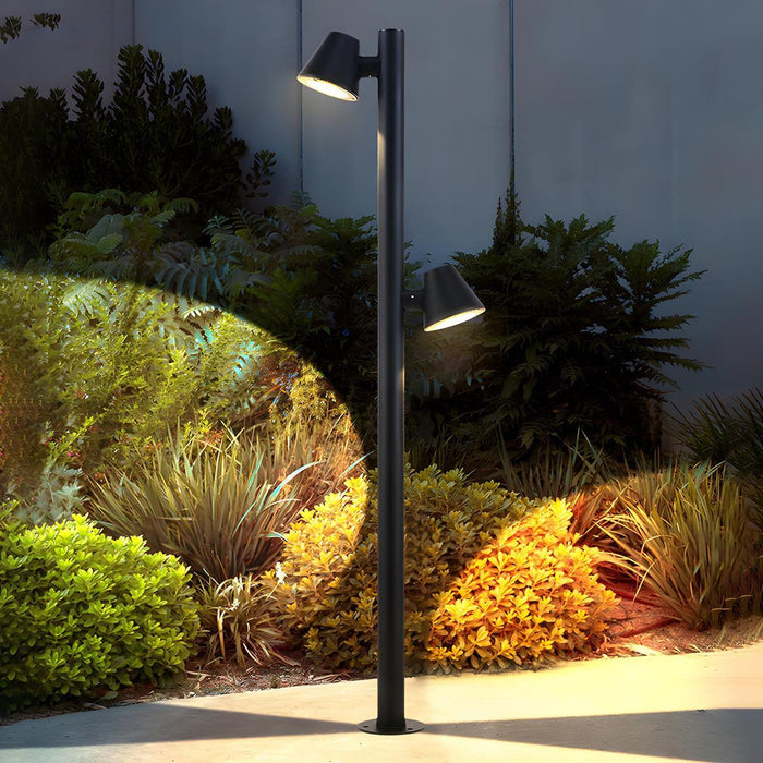 Waterproof Flash Black Column Outdoor Street Pole Light - Landscape Lamp Post, Garden Pathway Driveway Yard