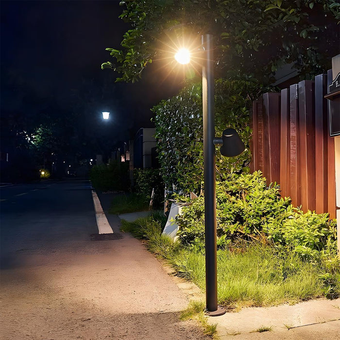 Waterproof Flash Black Column Outdoor Street Pole Light - Landscape Lamp Post, Garden Pathway Driveway Yard