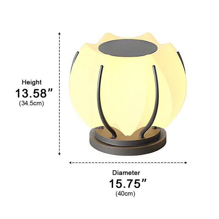 Solar Flower Outdoor Post Lights - Waterproof Garden Pathway Lighting, Decorative Floral Design