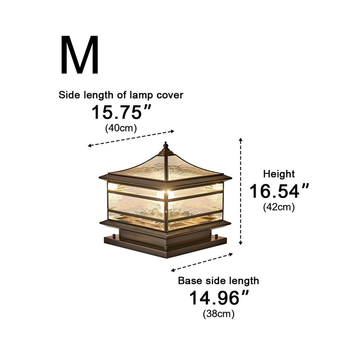 Waterproof Vintage Outdoor Fence Post Light - Classic Design, Durable Construction