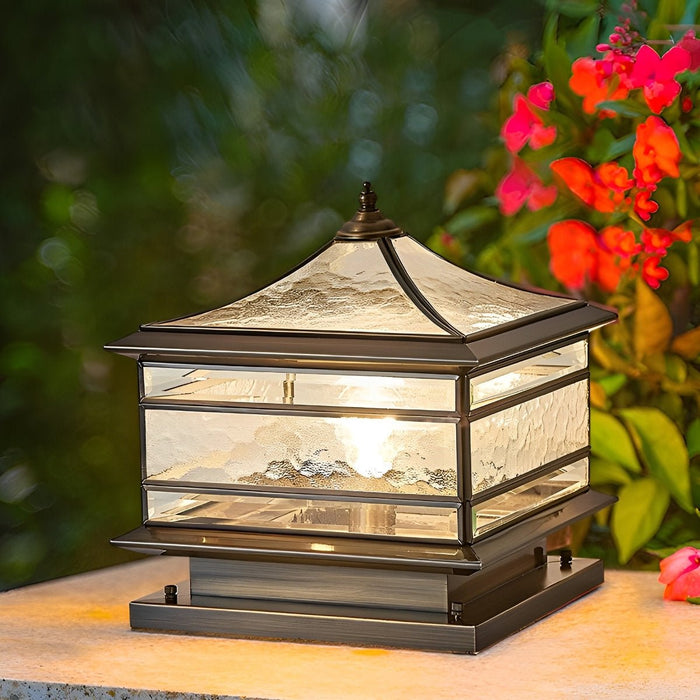Waterproof Vintage Outdoor Fence Post Light - Classic Design, Durable Construction