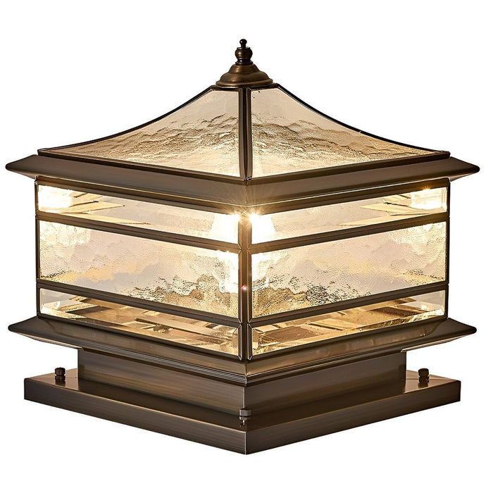 Waterproof Vintage Outdoor Fence Post Light - Classic Design, Durable Construction
