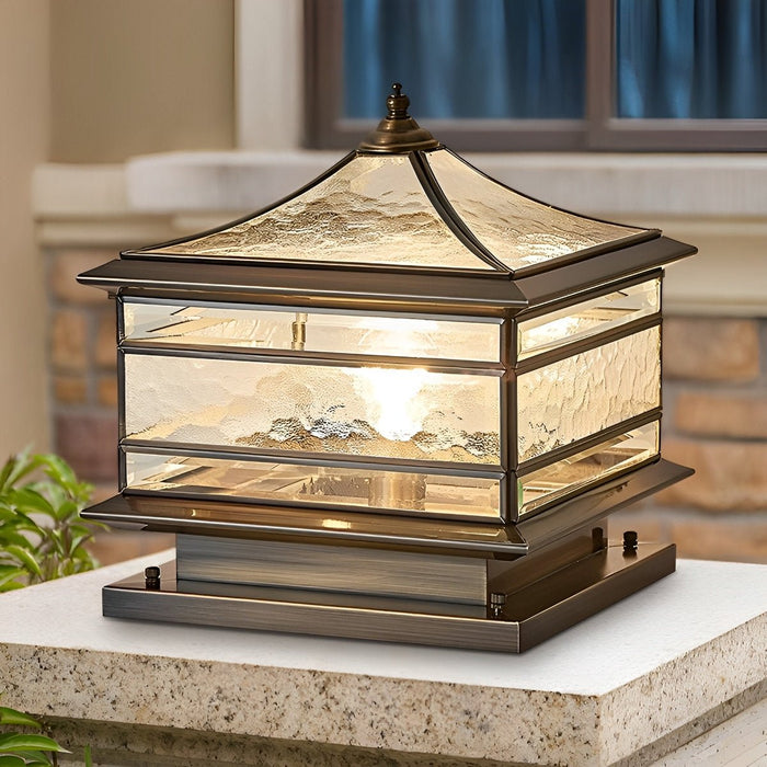 Waterproof Vintage Outdoor Fence Post Light - Classic Design, Durable Construction