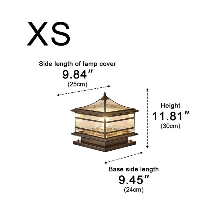 Waterproof Vintage Outdoor Fence Post Light - Classic Design, Durable Construction