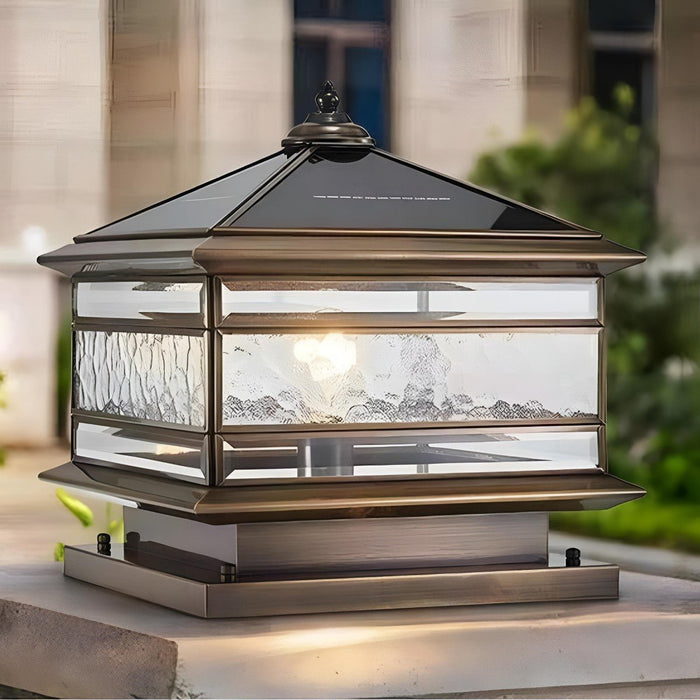 Waterproof Vintage Outdoor Fence Post Light - Classic Design, Durable Construction