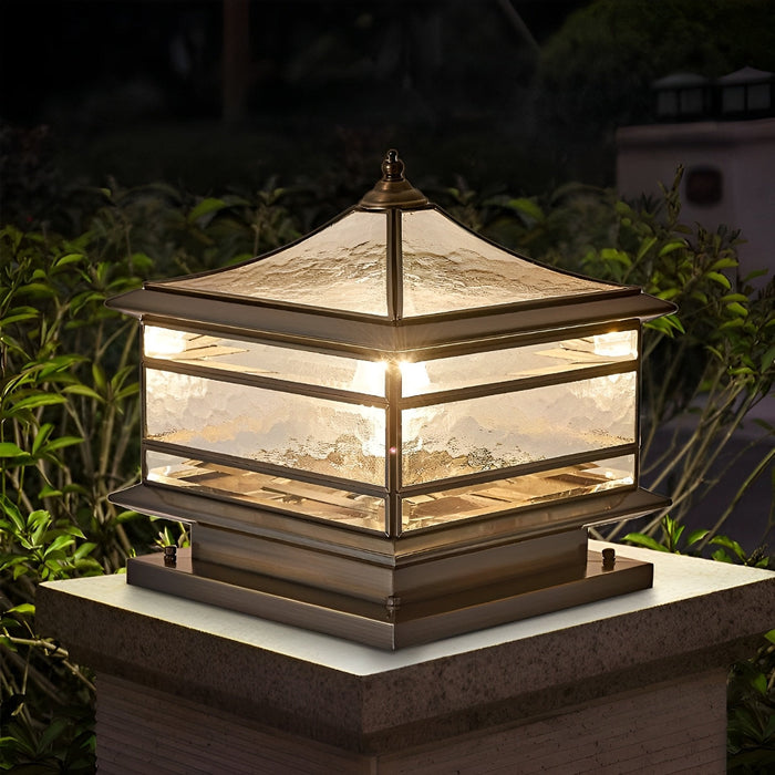 Waterproof Vintage Outdoor Fence Post Light - Classic Design, Durable Construction