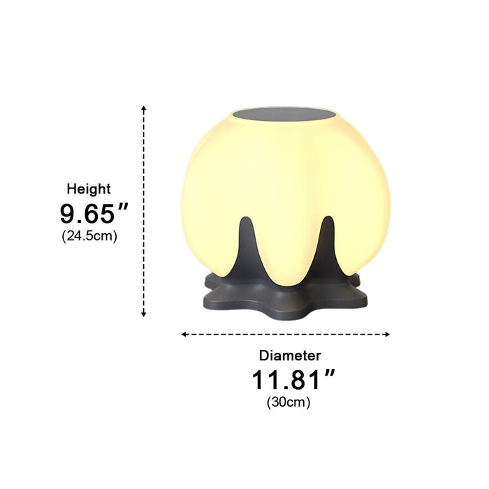 Solar Globe Outdoor Post Light - Modern Lotus Design, Waterproof LED Pillar Lamp for Garden, Patio, Fence