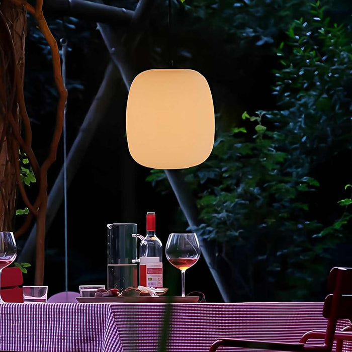 Waterproof Hanging Outdoor Pendant Light - Japanese Sky Lantern Design, Weatherproof