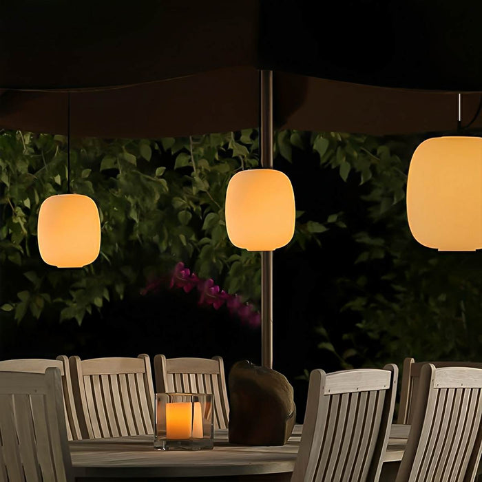 Waterproof Hanging Outdoor Pendant Light - Japanese Sky Lantern Design, Weatherproof