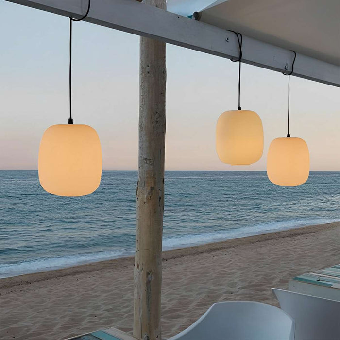 Waterproof Hanging Outdoor Pendant Light - Japanese Sky Lantern Design, Weatherproof