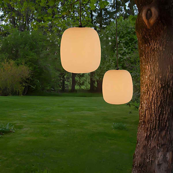 Waterproof Hanging Outdoor Pendant Light - Japanese Sky Lantern Design, Weatherproof