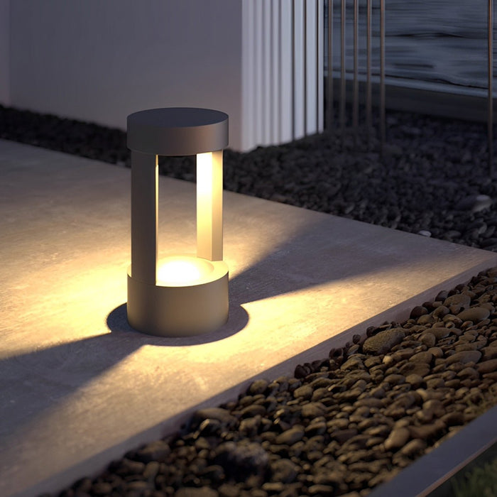 Hollow Cylindrical LED Lamp Post Light - Outdoor Pathway Lighting / Garden Pole Fixture, Waterproof