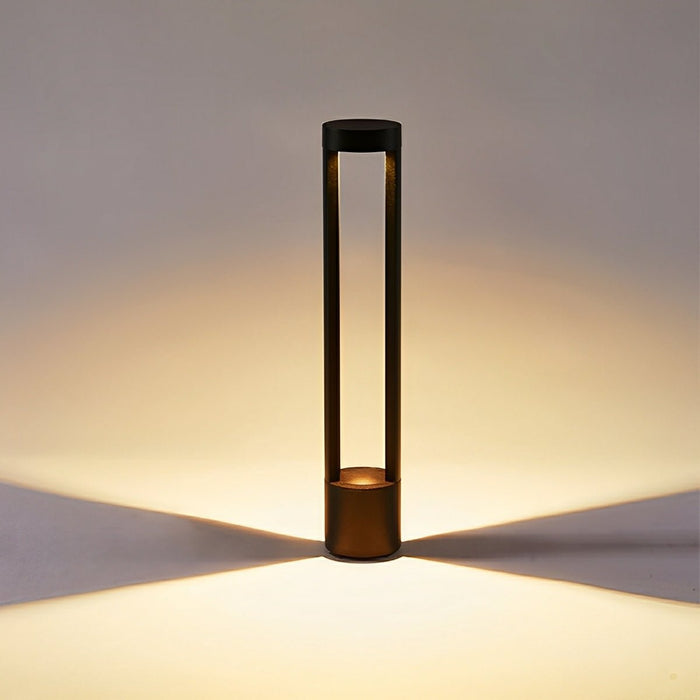 Hollow Cylindrical LED Lamp Post Light - Outdoor Pathway Lighting / Garden Pole Fixture, Waterproof