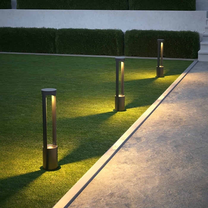 Hollow Cylindrical LED Lamp Post Light - Outdoor Pathway Lighting / Garden Pole Fixture, Waterproof