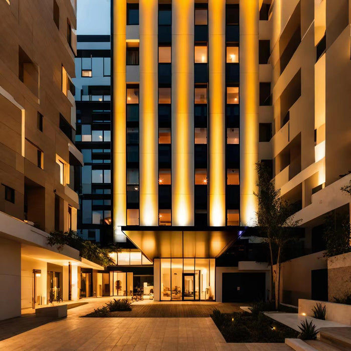 Waterproof IP65 LED Modern Architectural Wall Light, Exterior/Building Spotlight, Die Cast Aluminum Sconce
