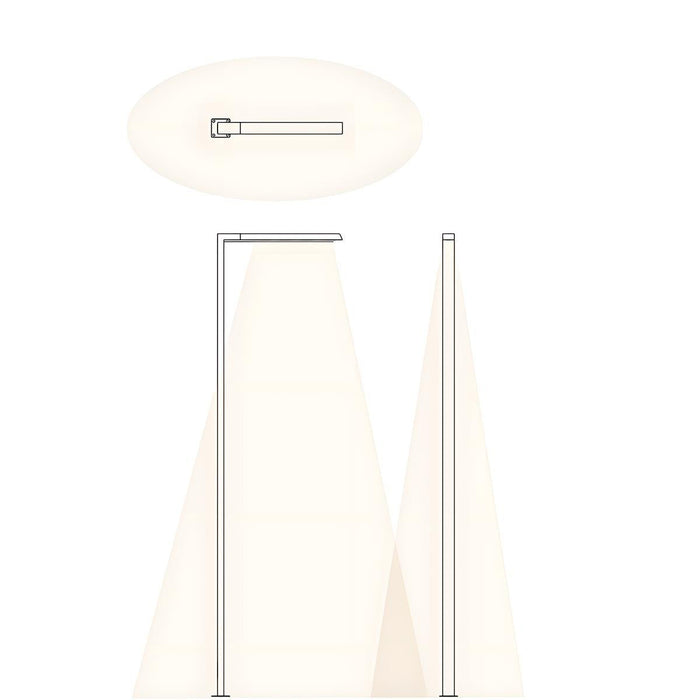 Waterproof LED Black Modern Column Outdoor Pole Street Light - Minimalist Linear Design, Durable Aluminum