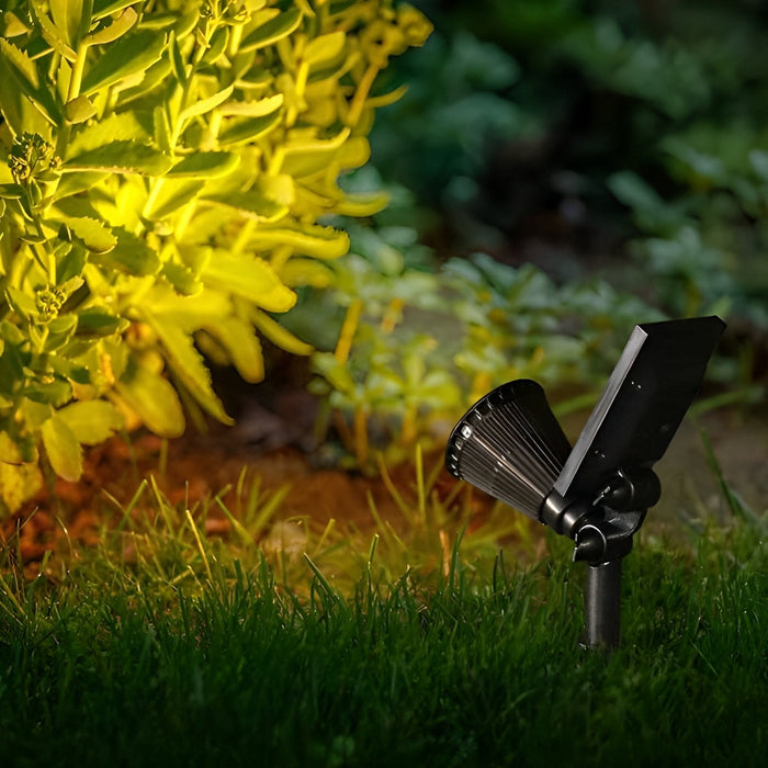 LED Solar Tree Spotlight - Modern Outdoor Landscape Lighting, Garden Accent Light