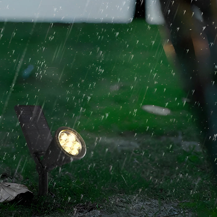 LED Solar Tree Spotlight - Modern Outdoor Landscape Lighting, Garden Accent Light