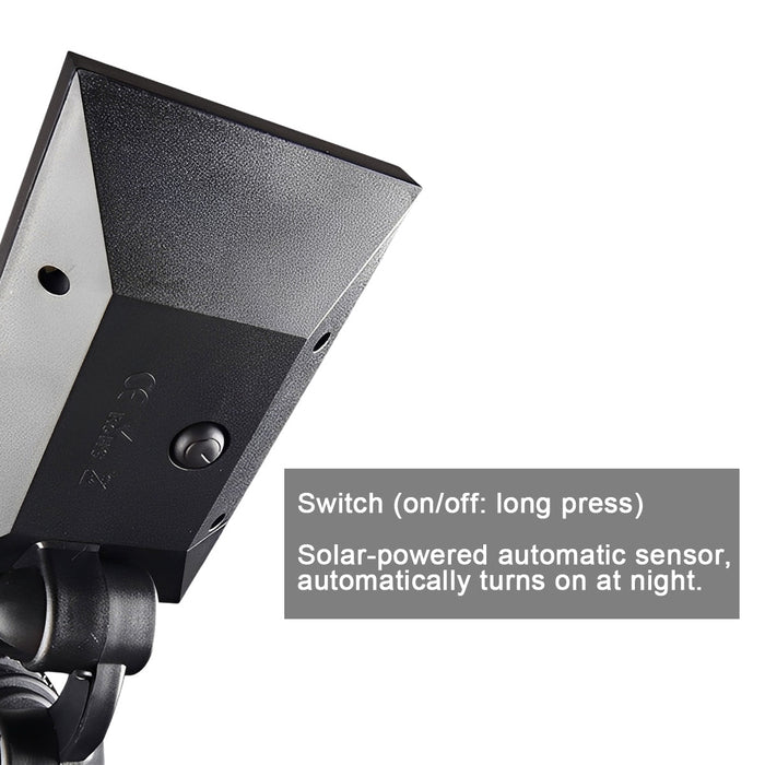 LED Solar Tree Spotlight - Modern Outdoor Landscape Lighting, Garden Accent Light
