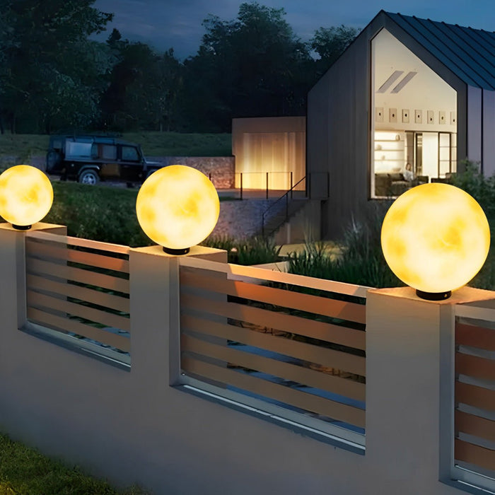 Dusk to Dawn Solar Post Cap Light, Waterproof Sphere for Outdoor Fence/Deck/Patio