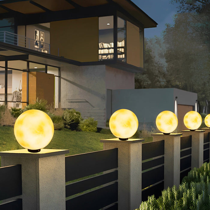 Dusk to Dawn Solar Post Cap Light, Waterproof Sphere for Outdoor Fence/Deck/Patio