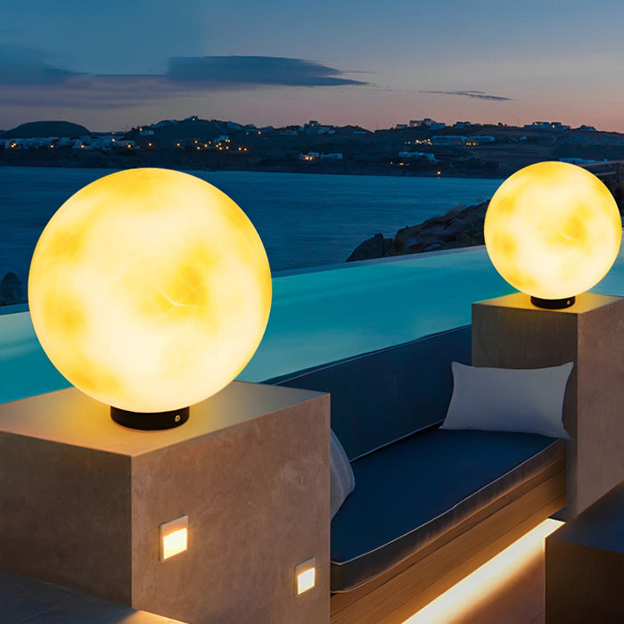 Dusk to Dawn Solar Post Cap Light, Waterproof Sphere for Outdoor Fence/Deck/Patio