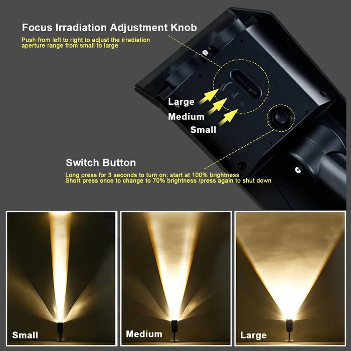 LED Solar Spot Light - Waterproof Multi-Zoom / RGB Color Changing Landscape Lighting for Outdoor Gardens, Patios