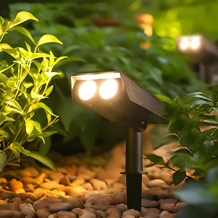 LED Solar Spot Light - Waterproof Multi-Zoom / RGB Color Changing Landscape Lighting for Outdoor Gardens, Patios