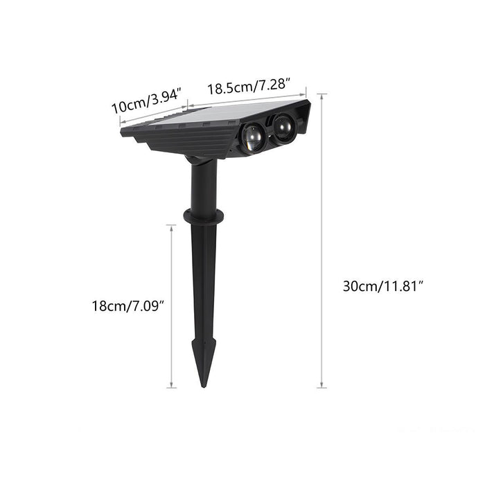 LED Solar Spot Light - Waterproof Multi-Zoom / RGB Color Changing Landscape Lighting for Outdoor Gardens, Patios