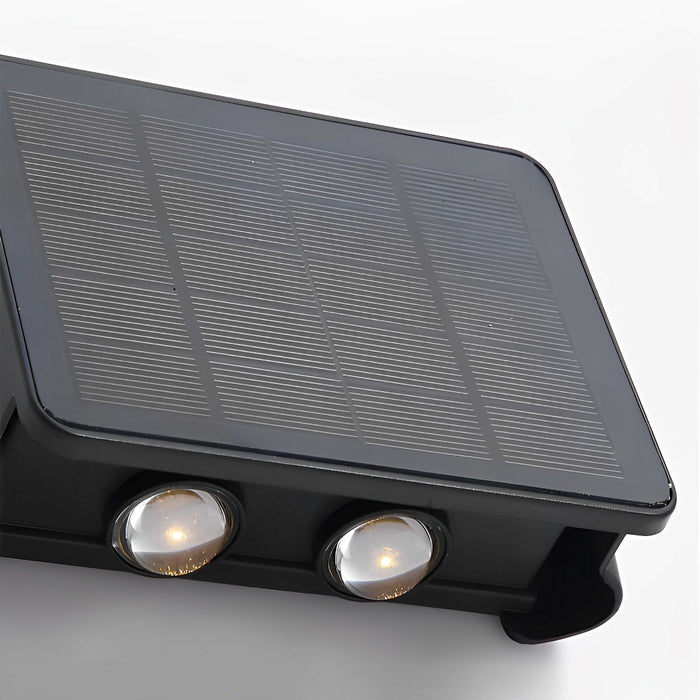 Up-and-Down Solar Wall Light - Outdoor Waterproof Sconce for Modern Architectural Lighting, Driveway, and Patio Illumination