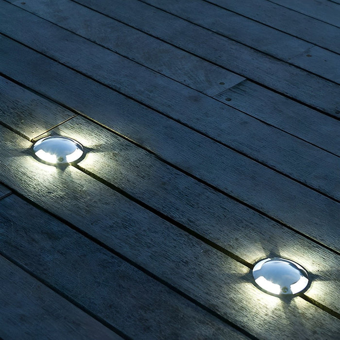 Recessed LED Step Light - Outdoor Walkway/Deck/Stair Lighting, Round Design