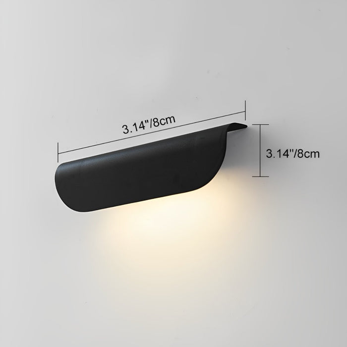 Arc-shaped LED Outdoor Wall Sconce - Waterproof Minimalist Exterior Lighting Fixture, Modern Up/Down Light