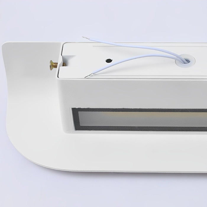 Arc-shaped LED Outdoor Wall Sconce - Waterproof Minimalist Exterior Lighting Fixture, Modern Up/Down Light