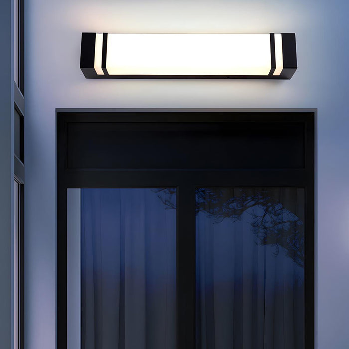 Waterproof LED Outdoor Wall Sconce, Minimalist Rectangle Design, Motion Sensor Ready, High CRI for Porch/Patio/Entryway