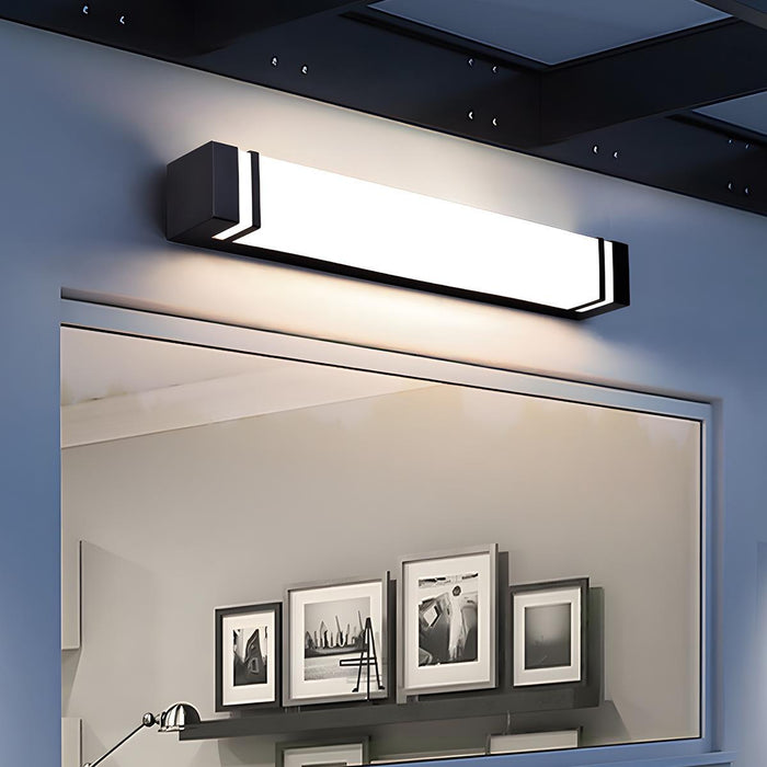 Waterproof LED Outdoor Wall Sconce, Minimalist Rectangle Design, Motion Sensor Ready, High CRI for Porch/Patio/Entryway