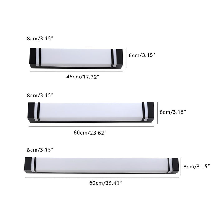 Waterproof LED Outdoor Wall Sconce, Minimalist Rectangle Design, Motion Sensor Ready, High CRI for Porch/Patio/Entryway