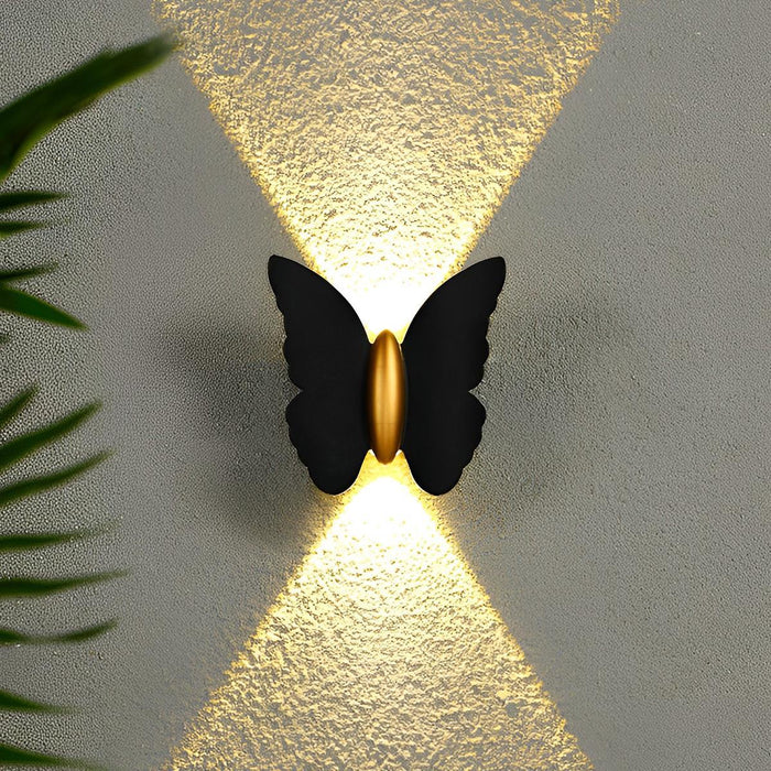 Animal Shape Outdoor LED Wall Light - Waterproof Modern Exterior Sconce, Butterfly/Starfish Design, Black/White Finish