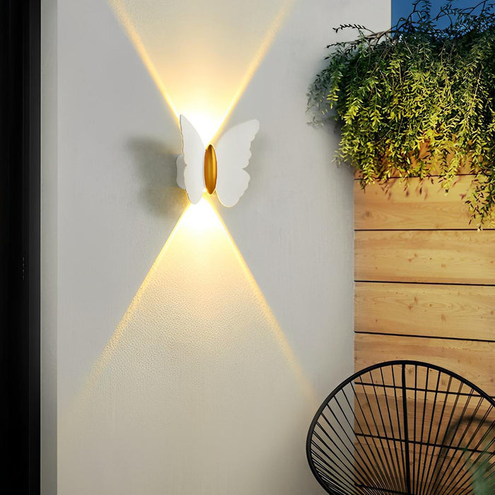 Animal Shape Outdoor LED Wall Light - Waterproof Modern Exterior Sconce, Butterfly/Starfish Design, Black/White Finish