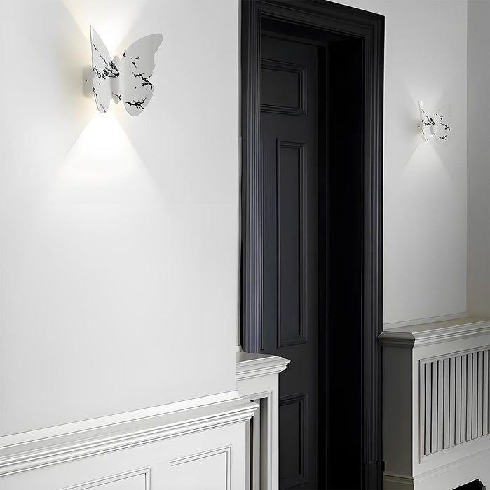 Animal Shape Outdoor LED Wall Light - Waterproof Modern Exterior Sconce, Butterfly/Starfish Design, Black/White Finish