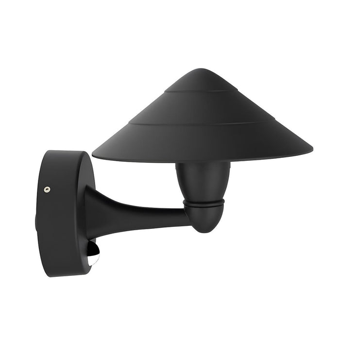 Umbrella Outdoor LED Wall Light - Modern Black Waterproof Exterior Fixture, Garden Patio Porch Lighting
