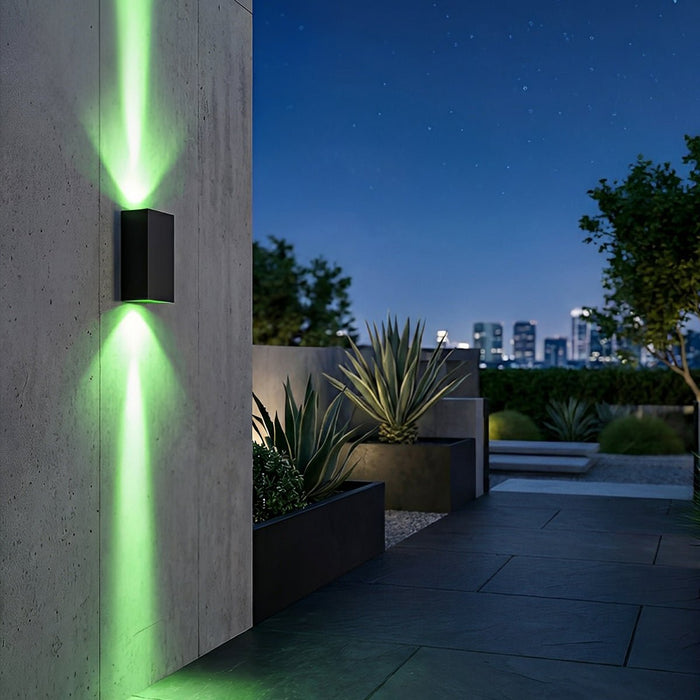 Outdoor Wall Washer Spot Light - Waterproof Black Up/Down LED Exterior Lighting, Die-cast Aluminum Housing for Porch, Yard, Corridor