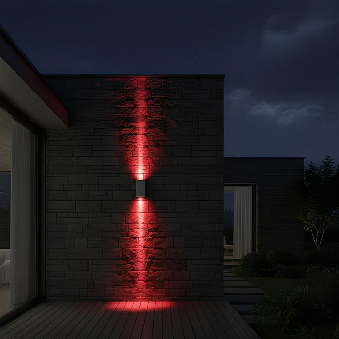 Outdoor Wall Washer Spot Light - Waterproof Black Up/Down LED Exterior Lighting, Die-cast Aluminum Housing for Porch, Yard, Corridor