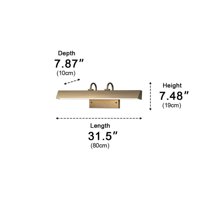 Waterproof Modern Copper Long Strip Outdoor Porch LED Wall Light - Exterior Sconce, Entryway Lighting