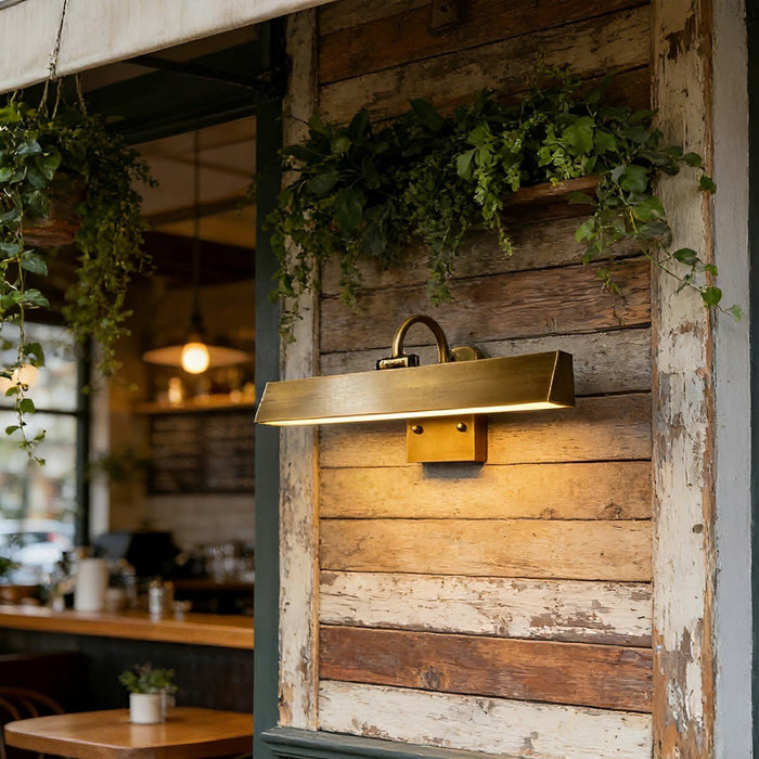 Waterproof Modern Copper Long Strip Outdoor Porch LED Wall Light - Exterior Sconce, Entryway Lighting