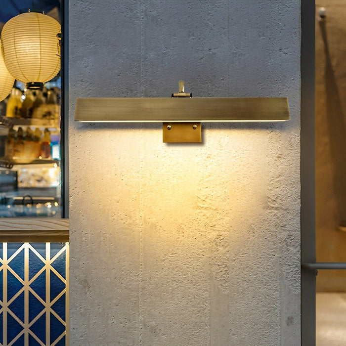 Waterproof Modern Copper Long Strip Outdoor Porch LED Wall Light - Exterior Sconce, Entryway Lighting
