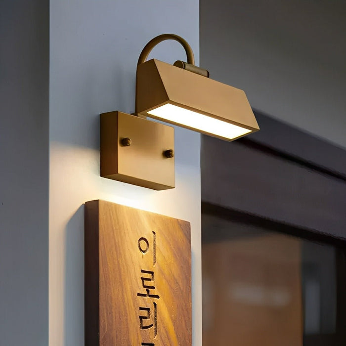 Waterproof Modern Copper Long Strip Outdoor Porch LED Wall Light - Exterior Sconce, Entryway Lighting