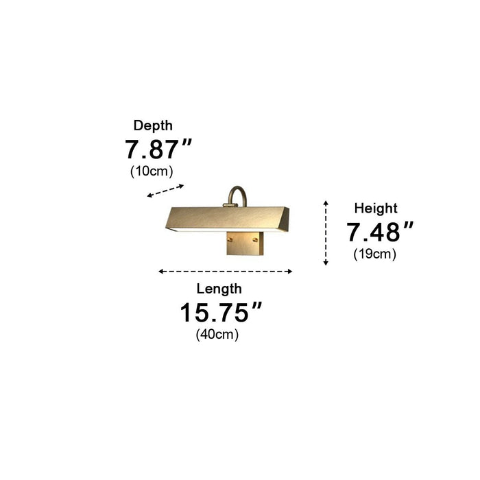 Waterproof Modern Copper Long Strip Outdoor Porch LED Wall Light - Exterior Sconce, Entryway Lighting